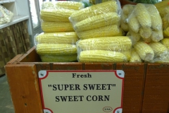 The sweet corn is super sweet